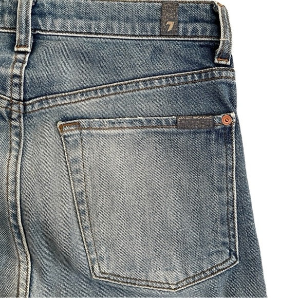 7 For All Mankind High Waist Straight Cropped Jeans | Size 27 - Picture 9 of 13
